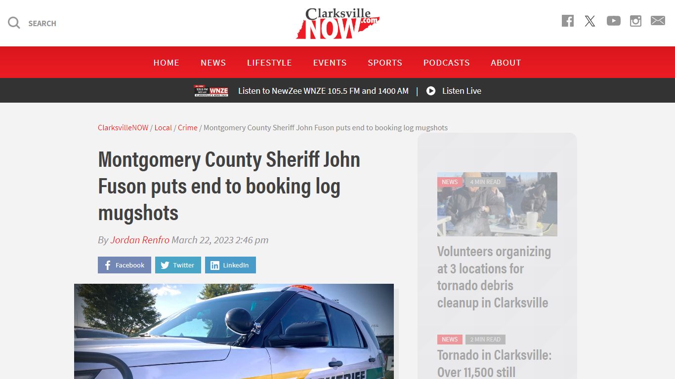Montgomery County Sheriff John Fuson puts end to booking log mugshots ...
